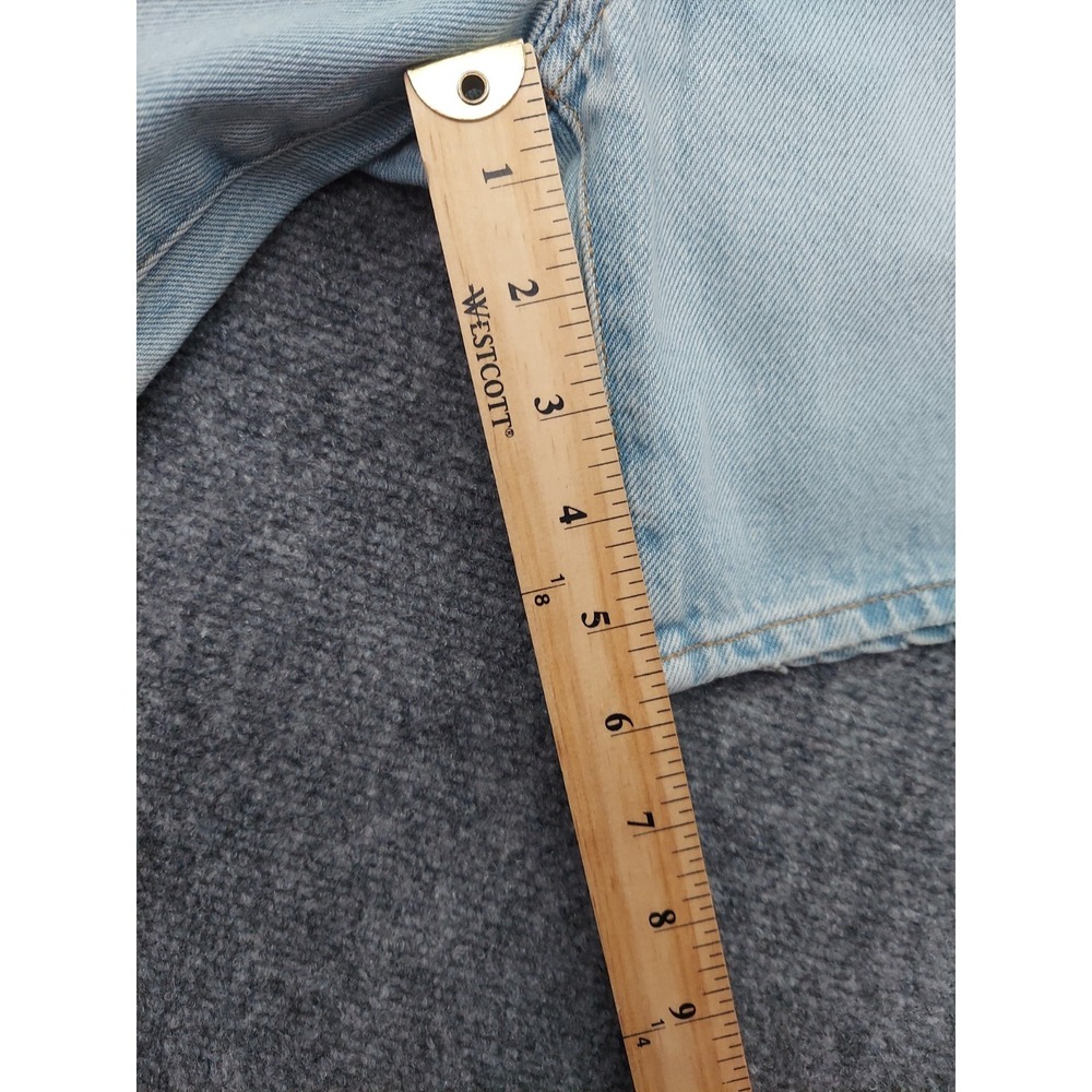 Levis 501 Denim Shorts Women 26 Blue Light Wash Button Fly Cotton 6" inseam Jean - Picture 8 of 12